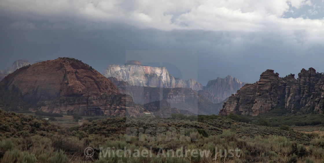 "Stormy Zion" stock image