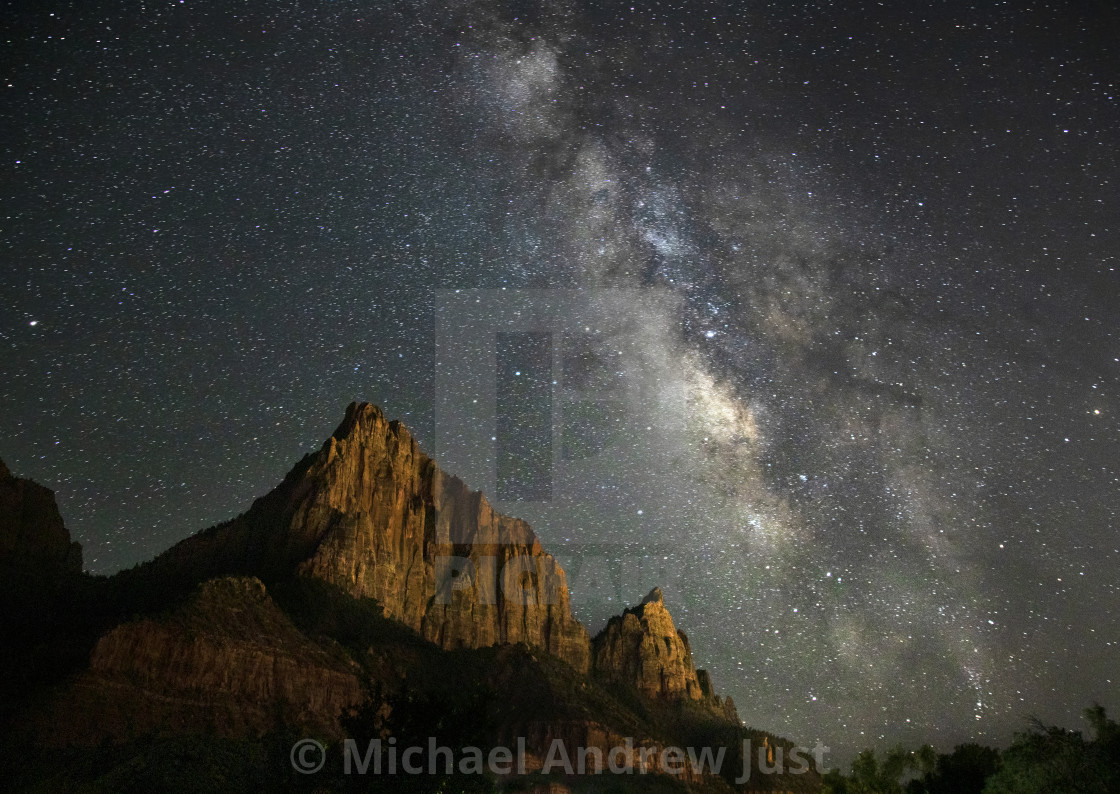 "Zion Milky Way" stock image