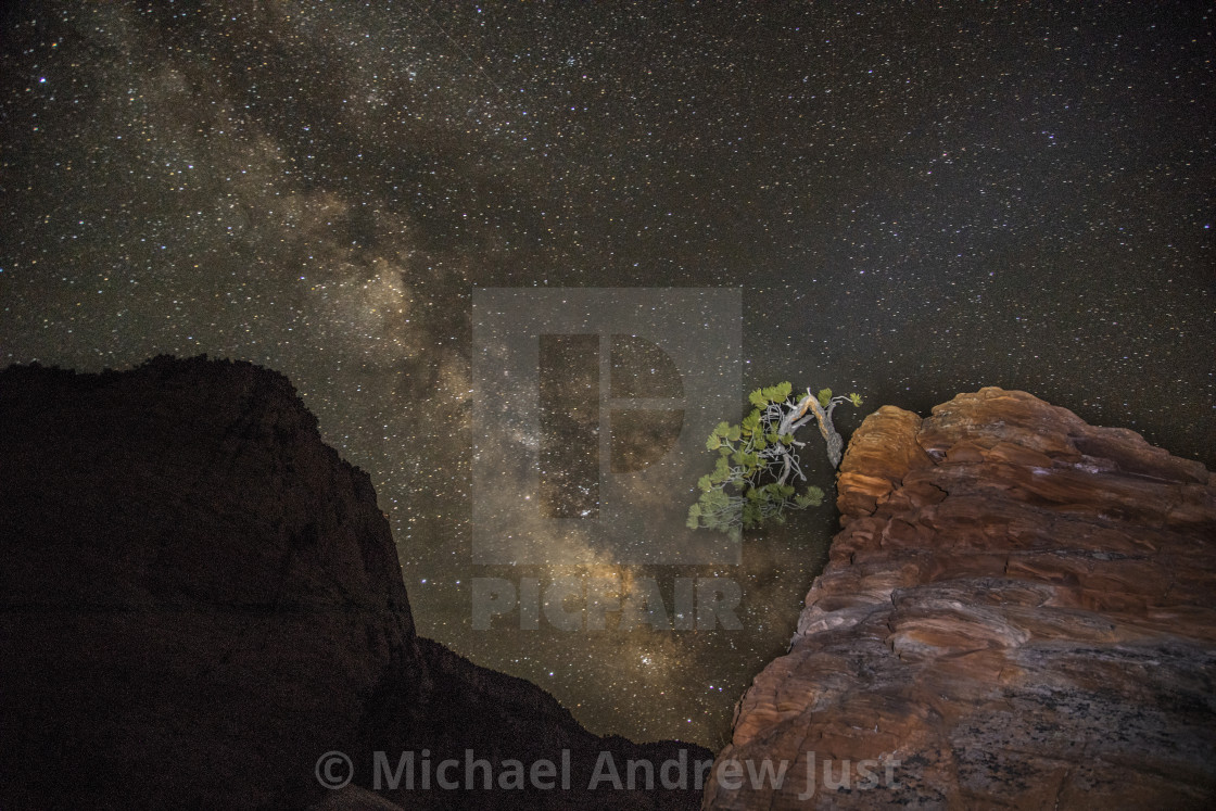 "Zion Milky Way" stock image