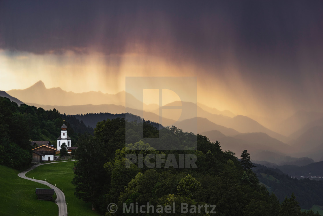 "Wetterstimmung bei der St. Anna Kirche bei Garmisch-Partenkirchen" by Michael Bartz - $7.71 "Wetterstimmung bei der St. Anna Kirche bei Garmisch-Partenkirchen" stock image