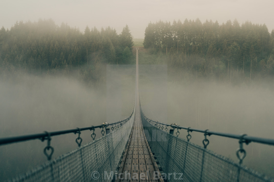 "DIE GEIERLAY HÄNGESEILBRÜCKE" by Michael Bartz - $7.71 "DIE GEIERLAY HÄNGESEILBRÜCKE" stock image