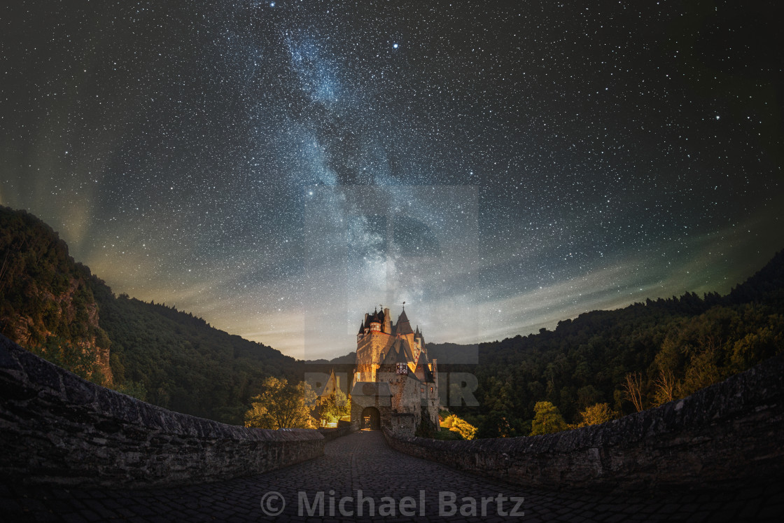 "Burg Eltz Milchstraße / Eltz Castle" by Michael Bartz - $9.25 "Burg Eltz Milchstraße / Eltz Castle" stock image