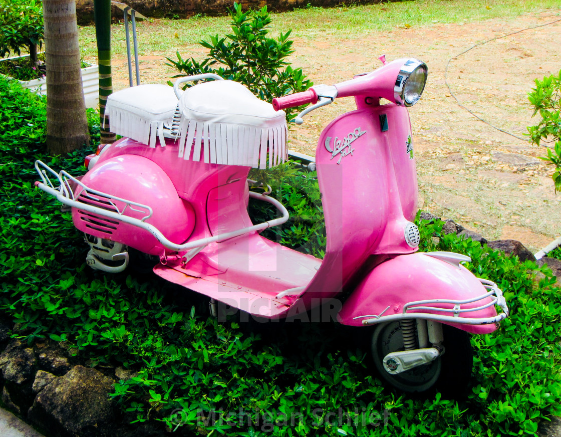 "Pink Vespa" stock image