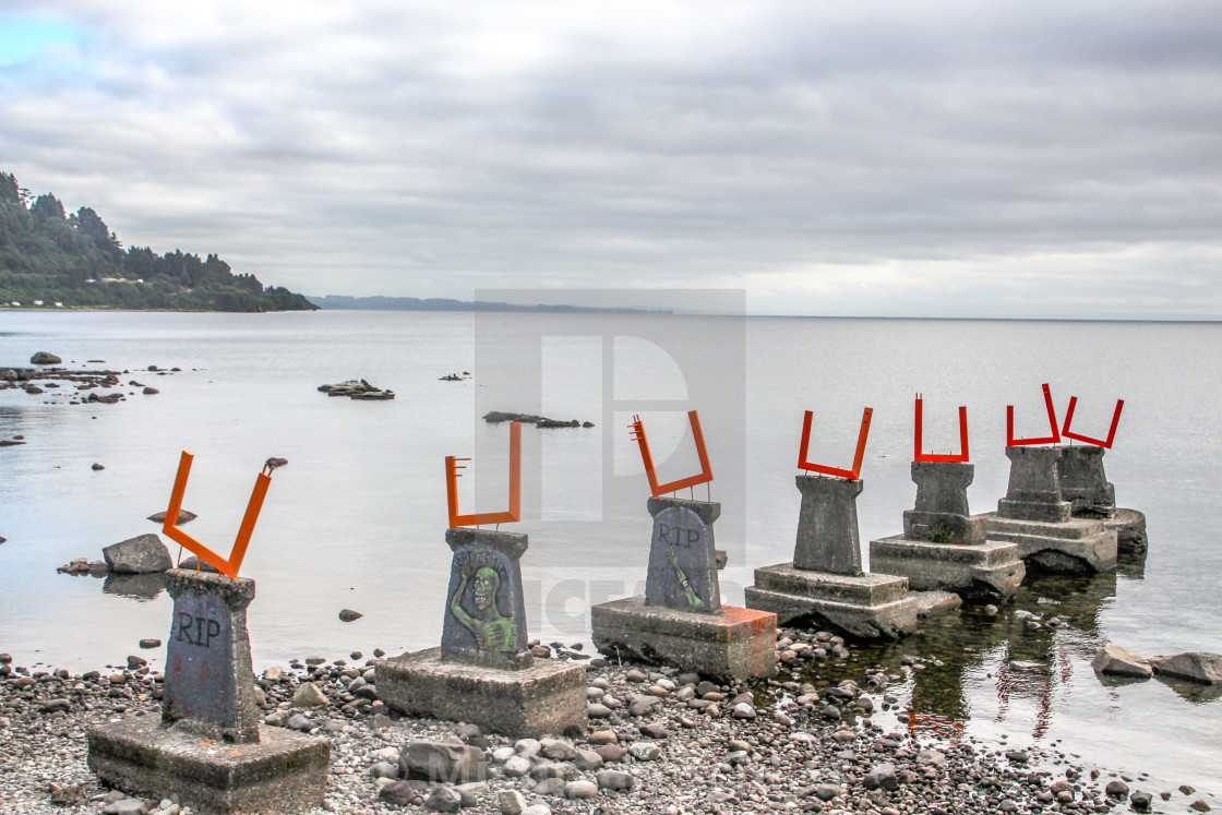 "Puerto Varas Shore" stock image