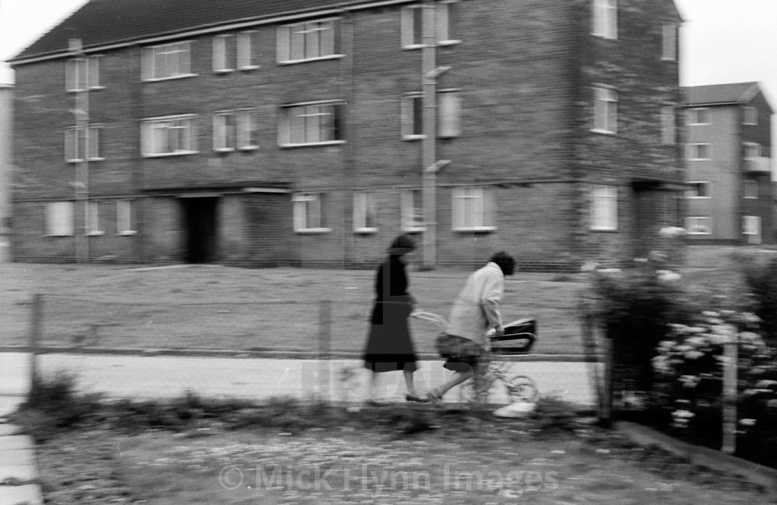 "Council housing estate north of England 1982" stock image