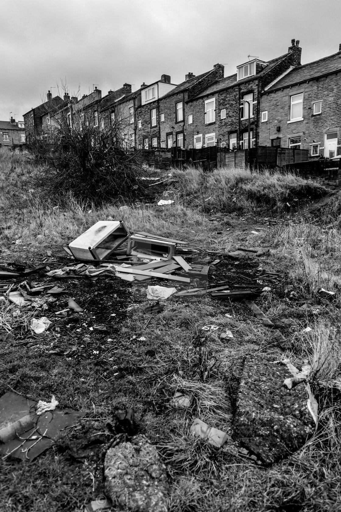 "An image from my series 'Monochrome Mill Town', black and white studies of..." stock image