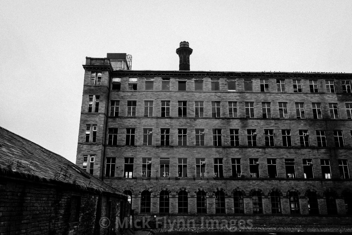 "Daniel Illingworth's worsted spinning Mill, Thornton Road." stock image