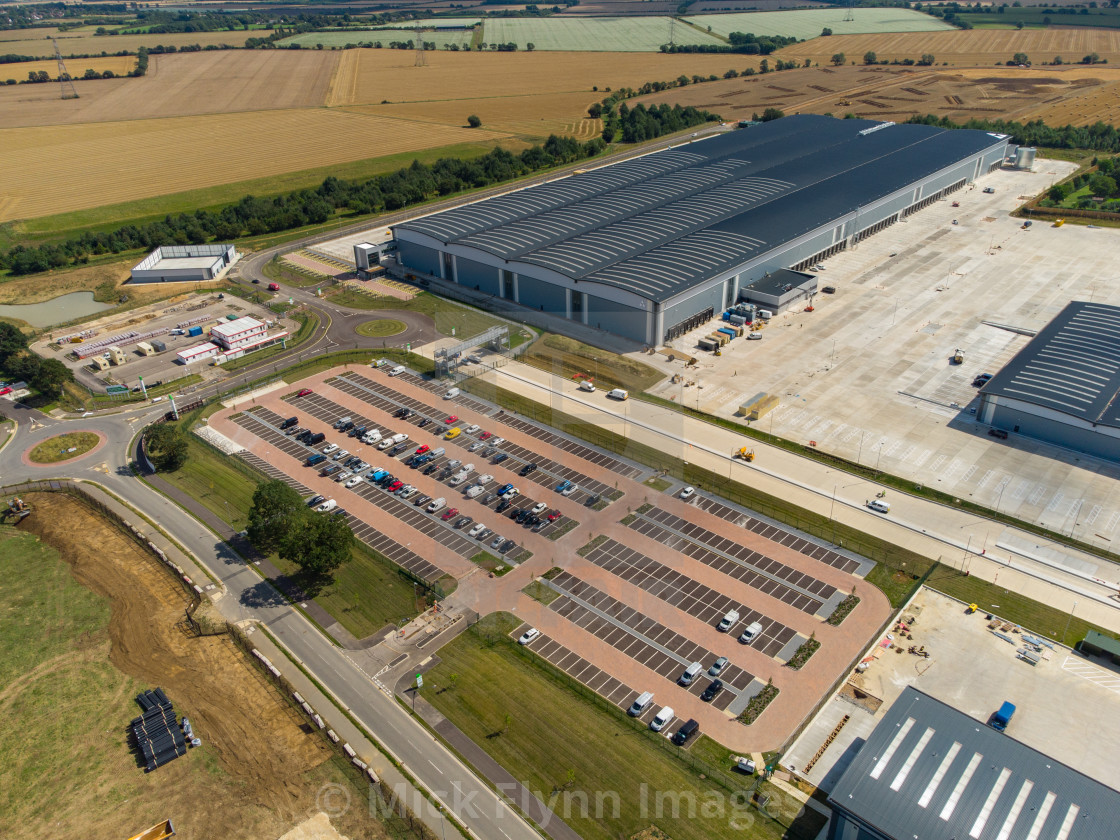 "Aerial view of the Co-op food group new regionaldistribution centre in..." stock image