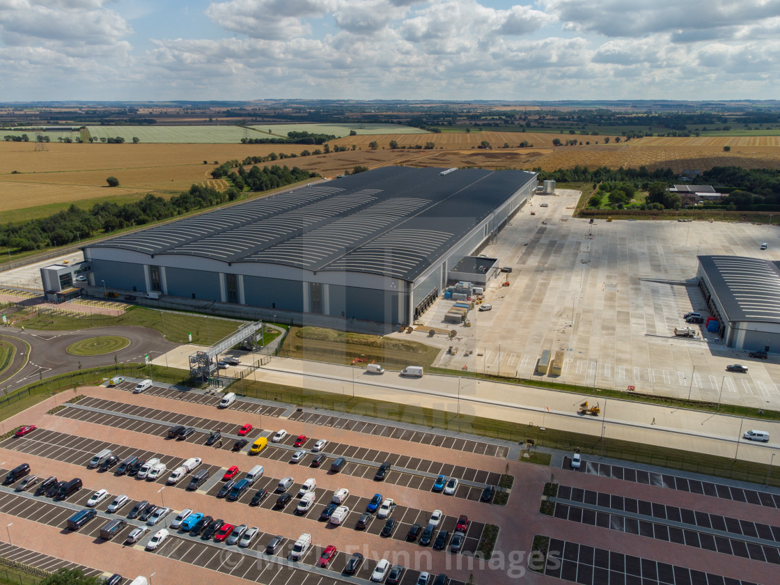 "Aerial view of the Co-op food group new regionaldistribution centre in..." stock image