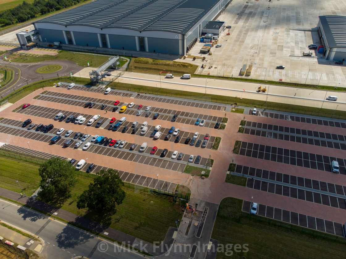 "Aerial view of the Co-op food group new regionaldistribution centre in..." stock image