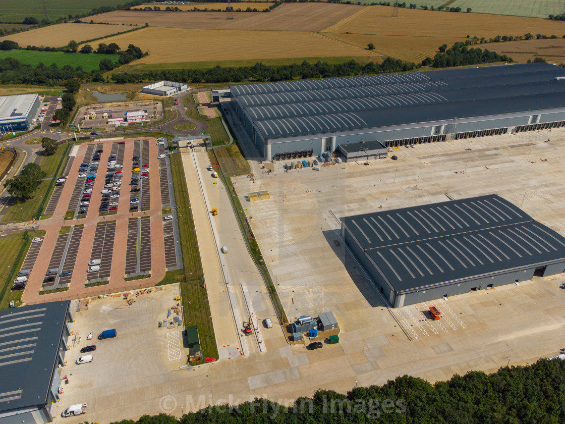 "Aerial view of the Co-op food group new regionaldistribution centre in..." stock image