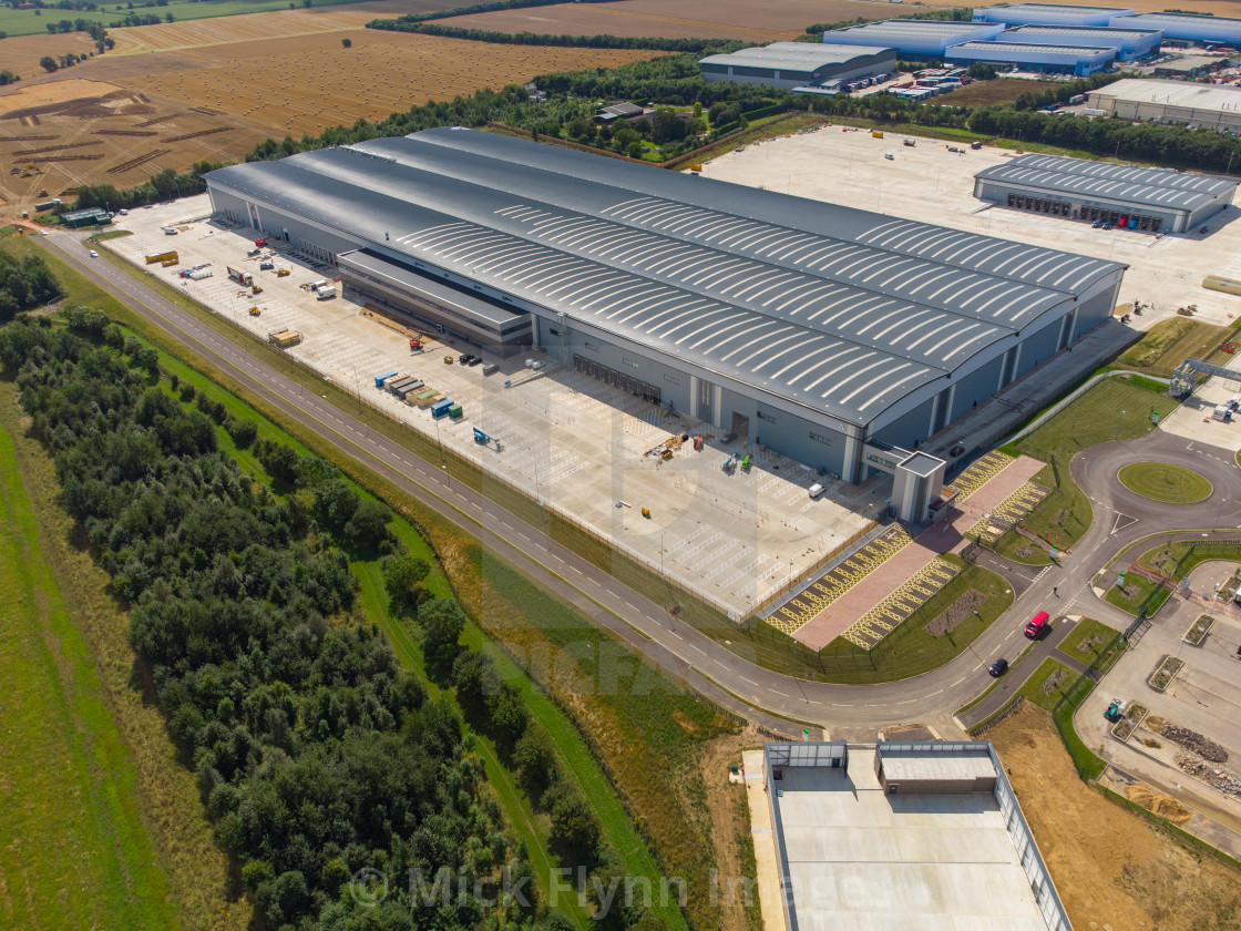 "Aerial view of the Co-op food group new regionaldistribution centre in..." stock image