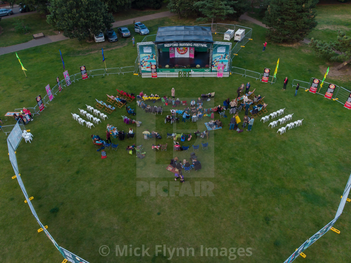 "Live comedy show, Russel Park, Bedford" stock image