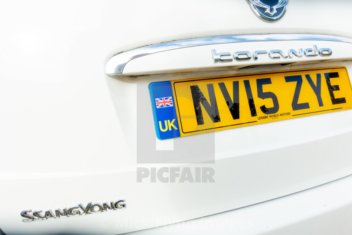 "From Tuesday, 28 September 2021 the GB designator on number plates is being..." stock image