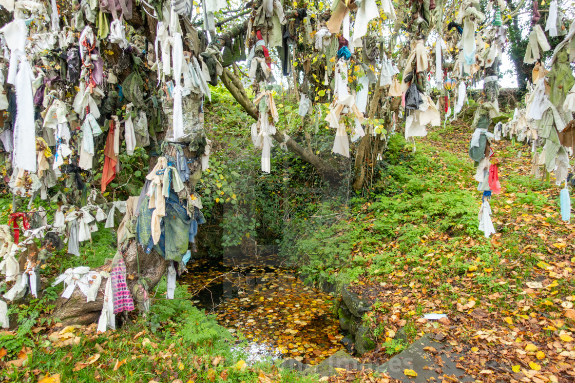 "St Olcan's Shrine, Holy Well, Antrim, Northern Ireland" stock image