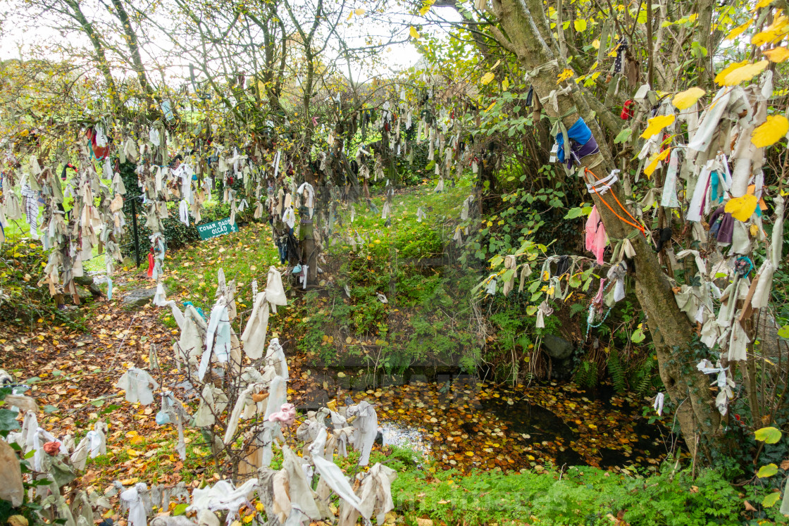 "St Olcan's Shrine, Holy Well, Antrim, Northern Ireland" stock image