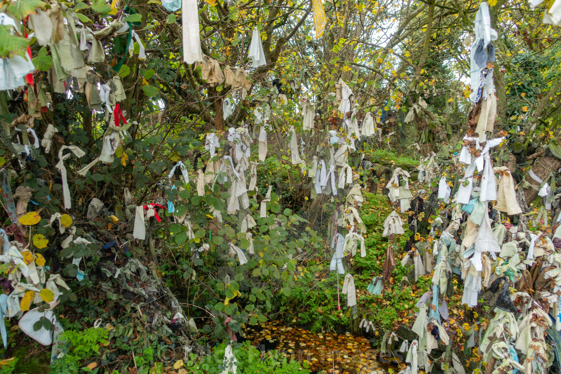 "St Olcan's Shrine, Holy Well, Antrim, Northern Ireland" stock image