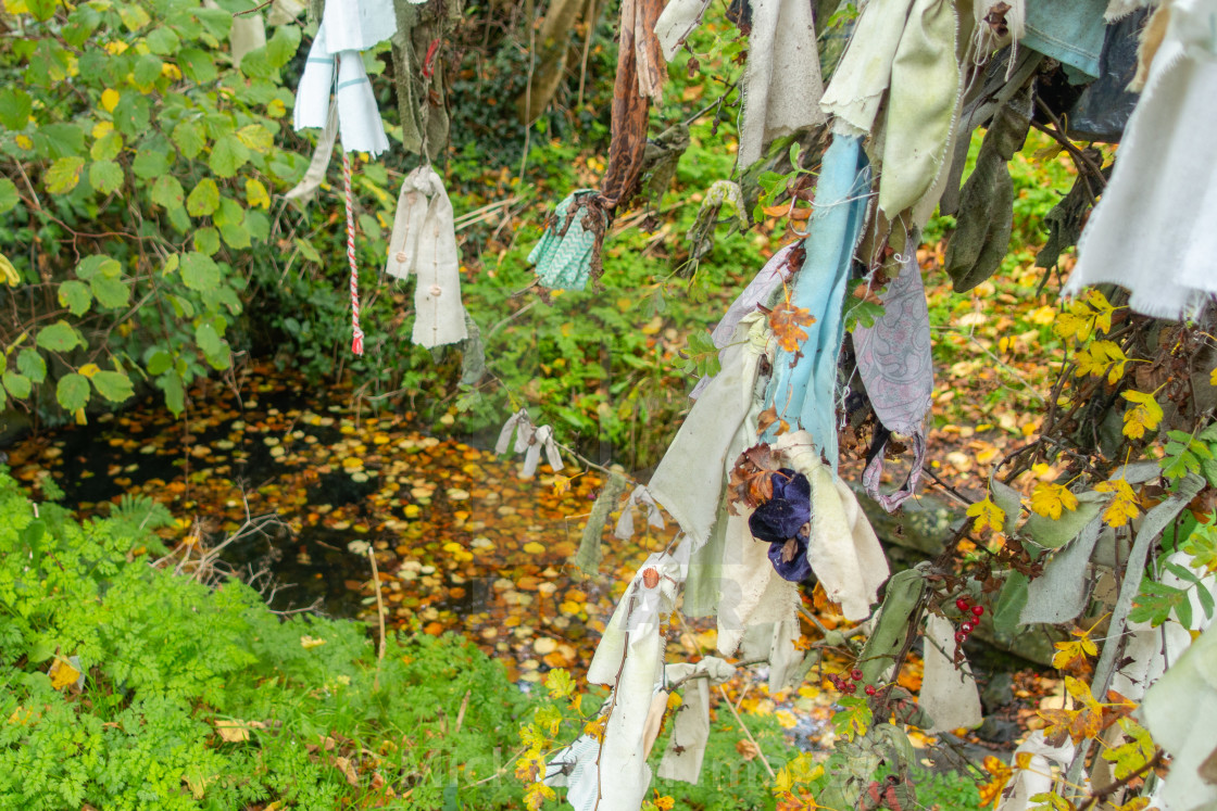 "St Olcan's Shrine, Holy Well, Antrim, Northern Ireland" stock image