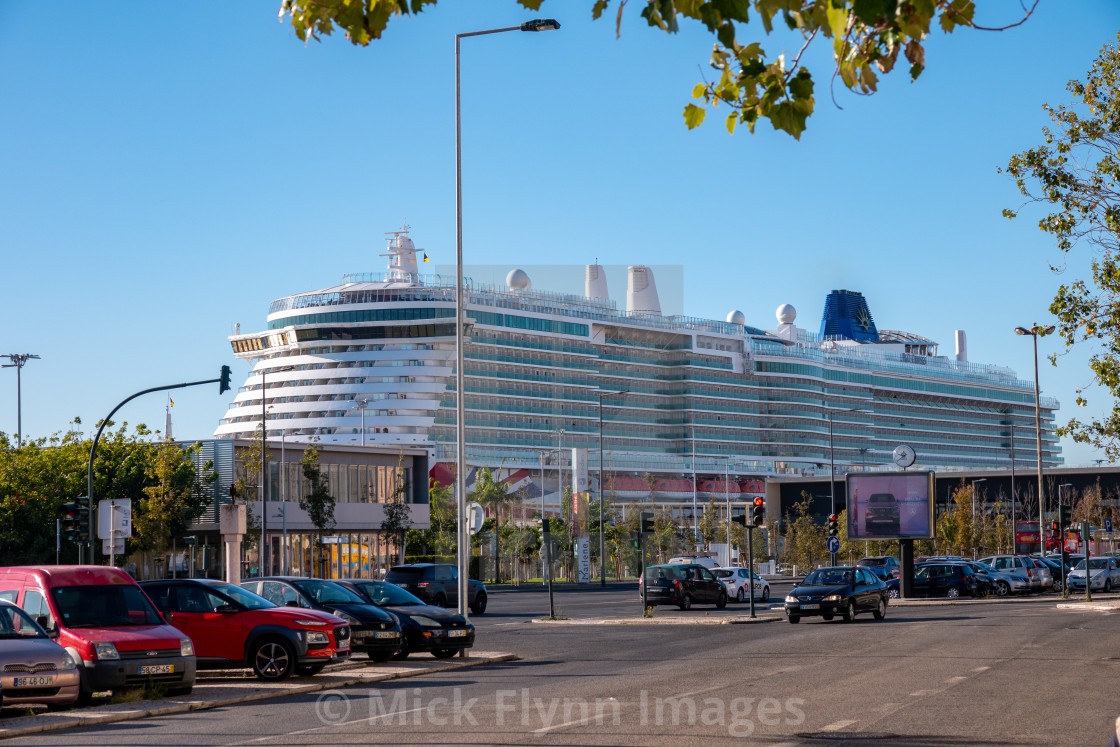 "The P&O Cruise liner, Iona, in port" stock image