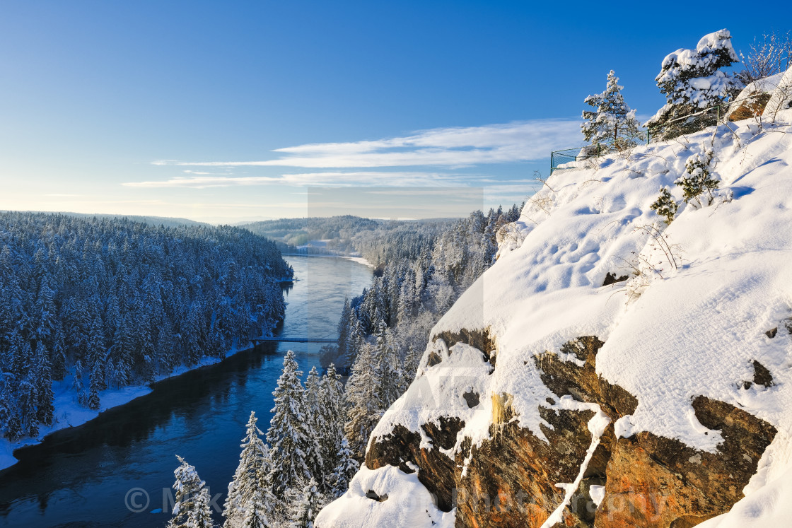 Snow Covered Mountains And Landscape Gota Alv Trollhattan Sweden Europe License Download Or Print For 13 70 Photos Picfair