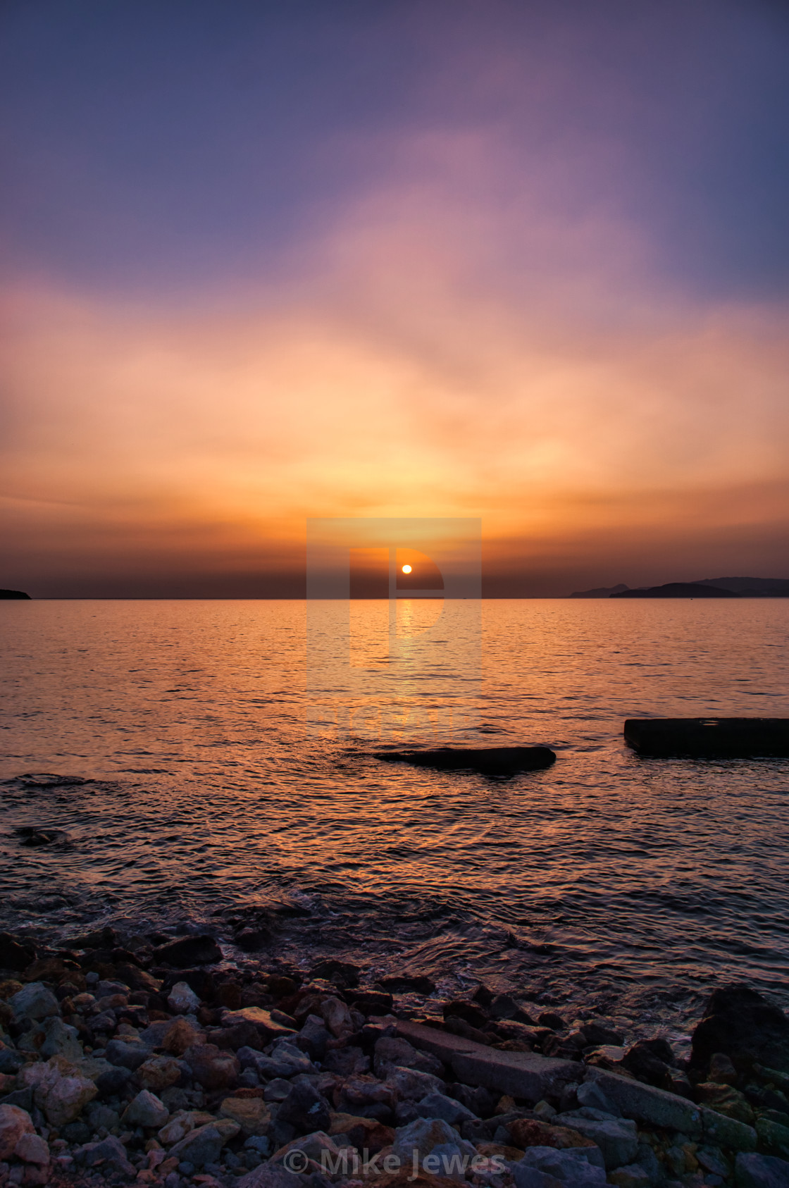 "Cretan Sunset" stock image