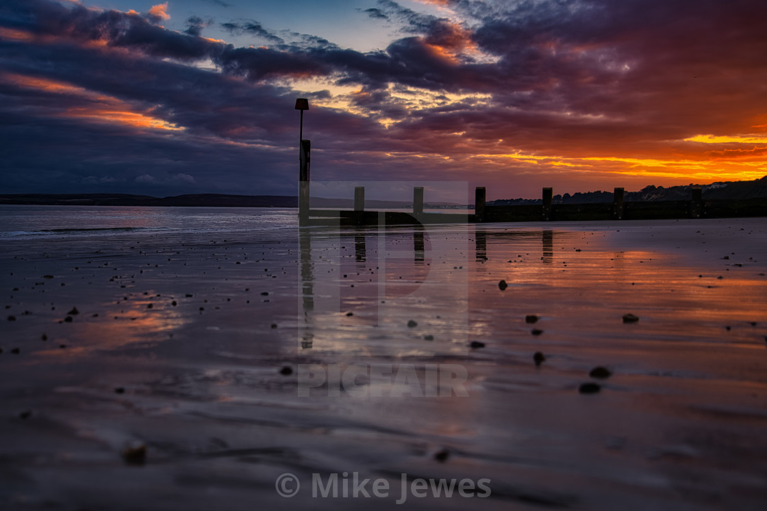 "Bournemouth Sunset" stock image