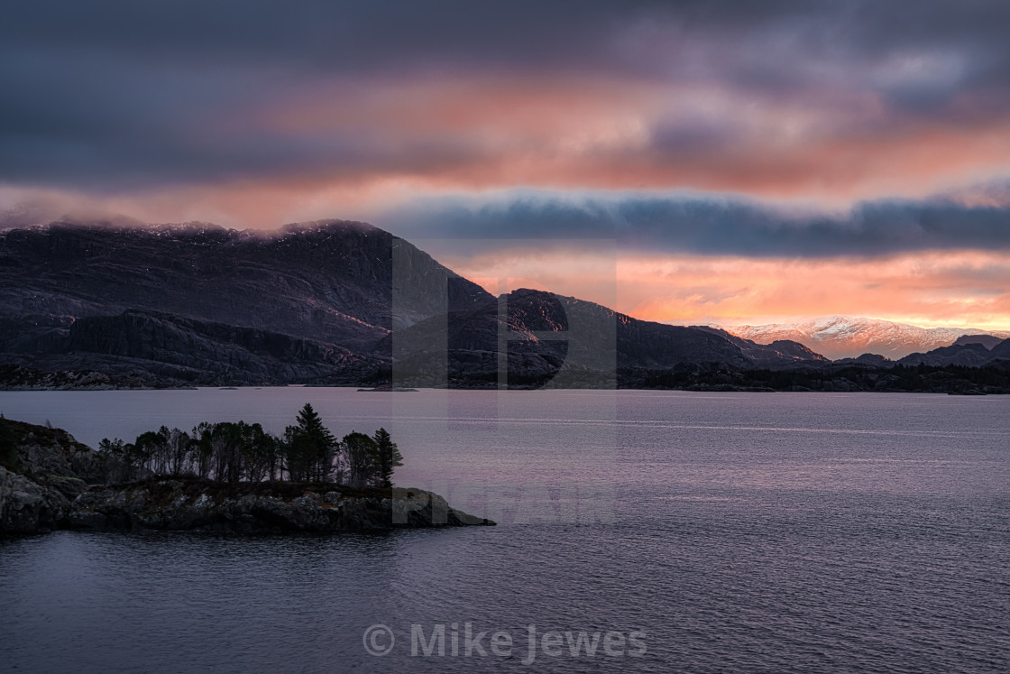 "Bergen Sunrise" stock image