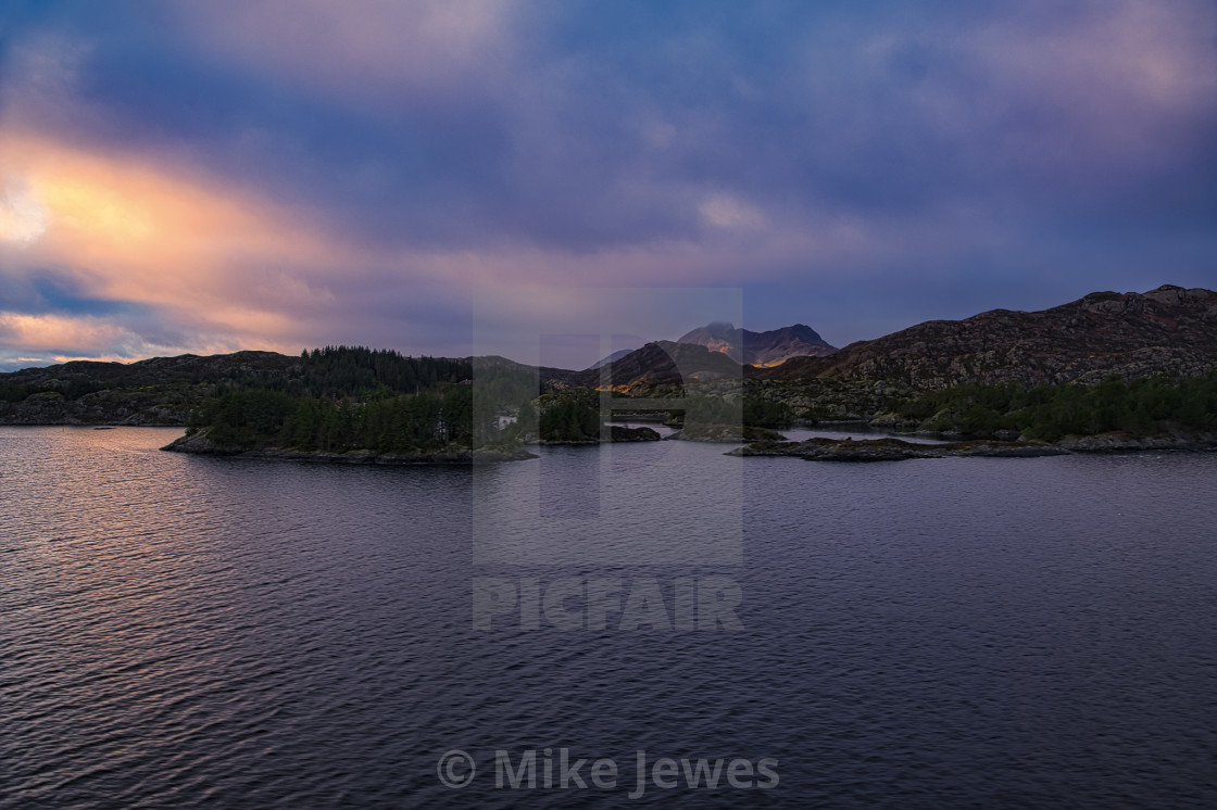 "Bergen Sunset" stock image