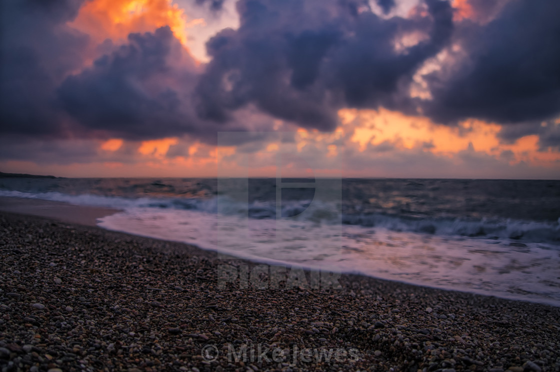 "Rhodes Sunrise" stock image