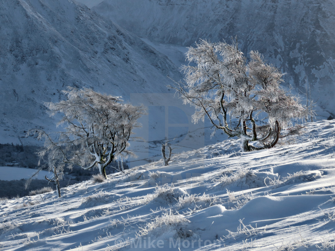 "Snowscape on Fellbarrow" stock image