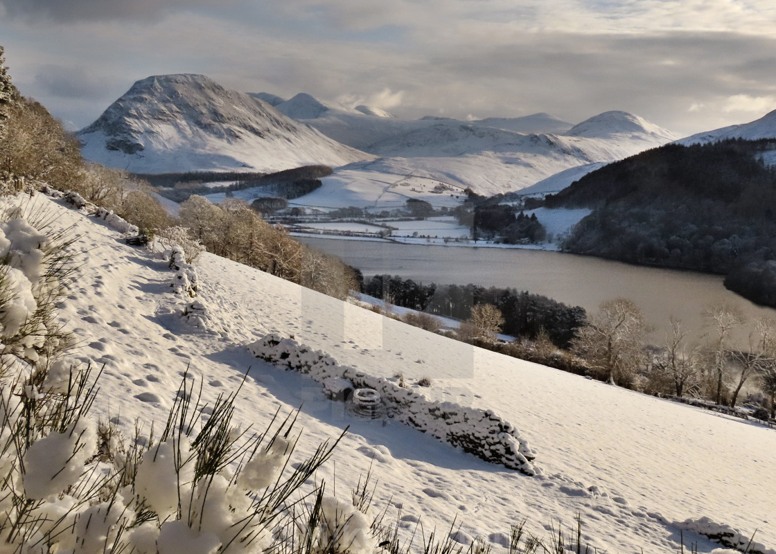 "Loweswater Snowscape" stock image