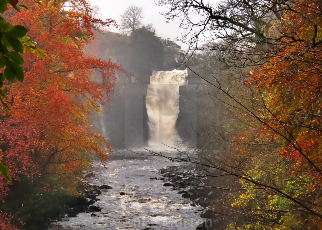 "Autumn colours at High Force" stock image