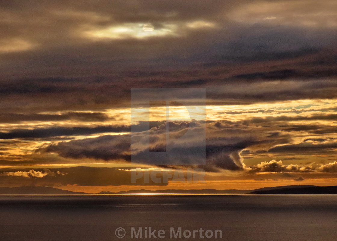 "Sunset over Arran" stock image