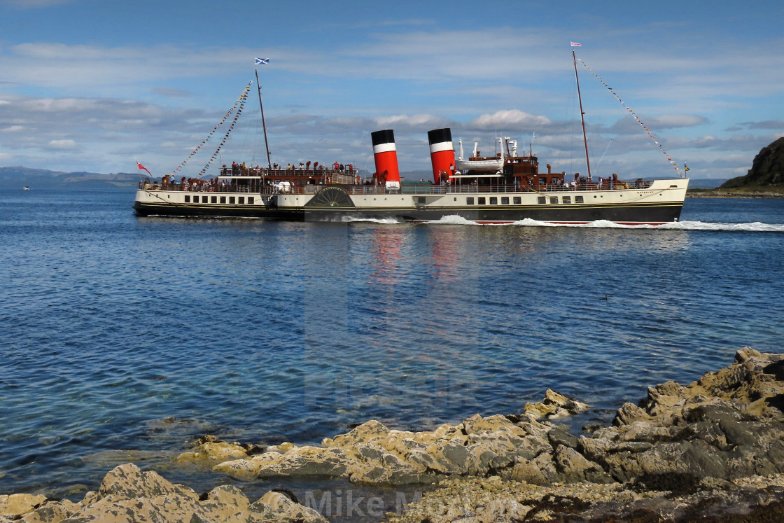 "Waverley at Lochranza" stock image