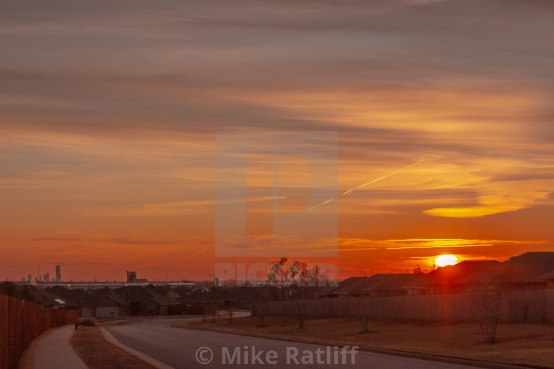 "Golden Hour Sunrise" stock image