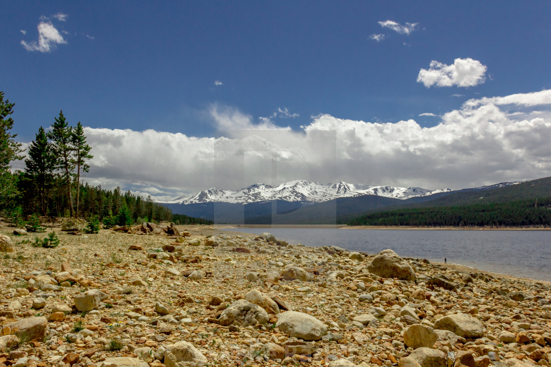 "Turquoise Lake and Mount Massive" stock image