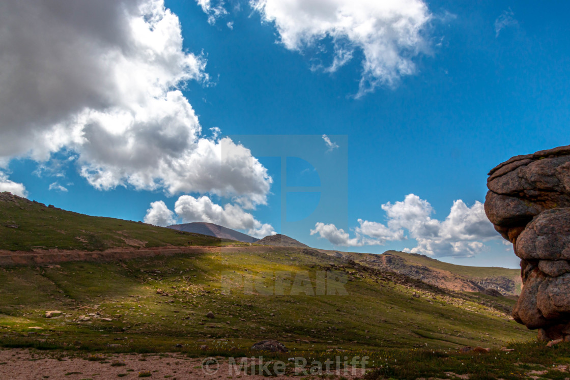 "View of the Pikes Peak Summit" stock image