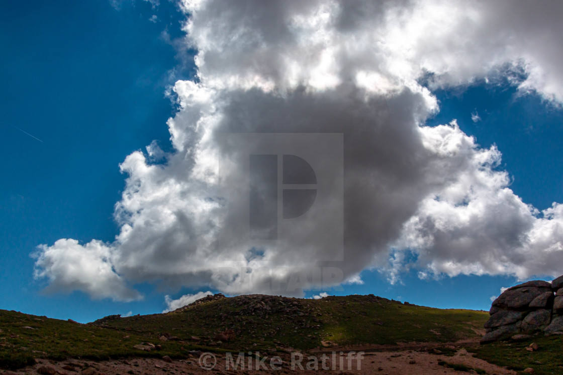 "View of the Pikes Peak Summit" stock image