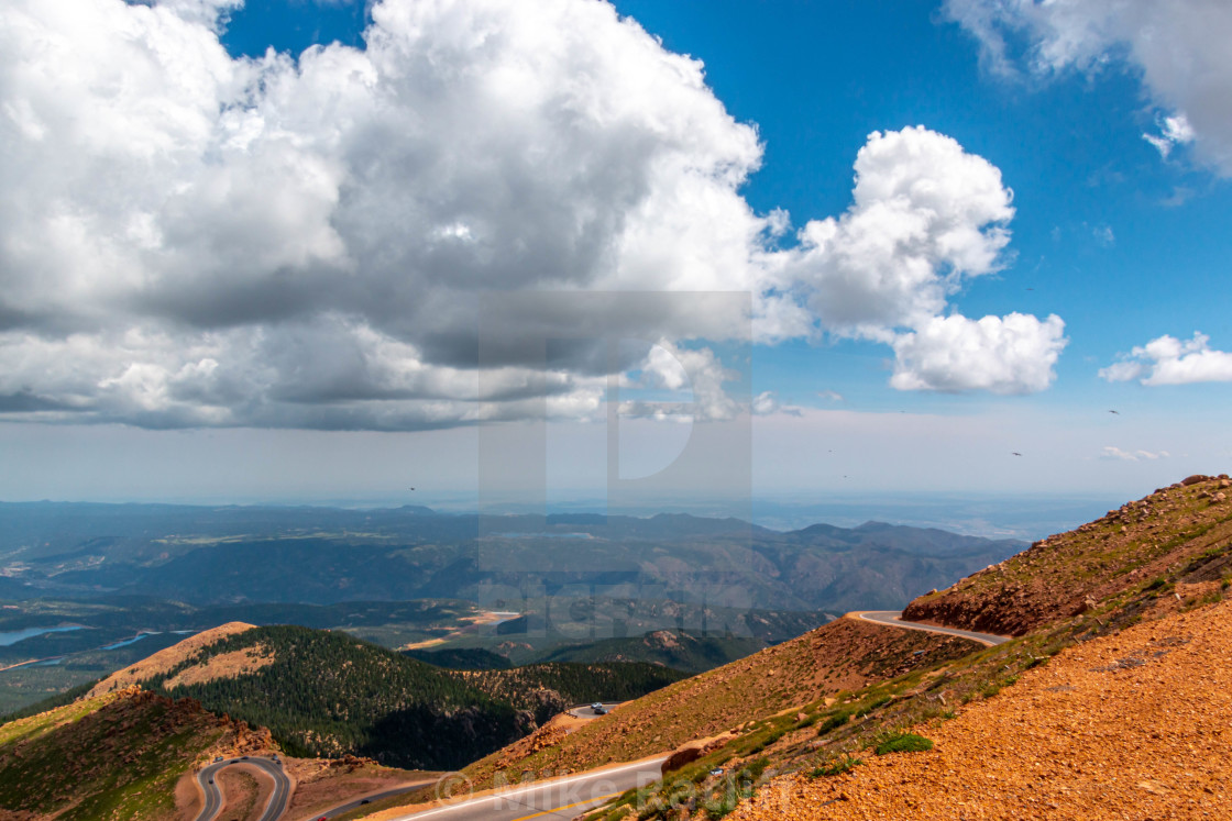 "Pikes Peak Road" stock image