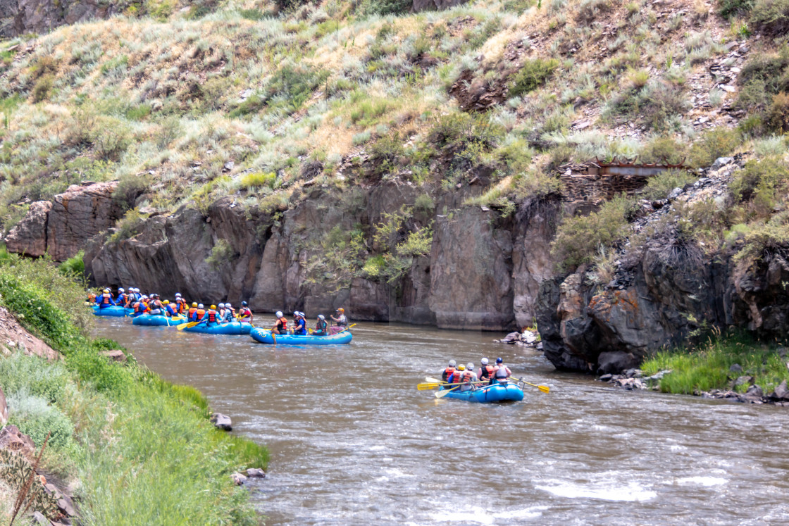 "Royal Gorge Arkansas River Rafting" stock image