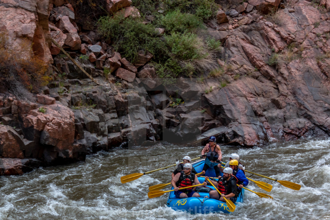 "Royal Gorge Arkansas River Rafting" stock image