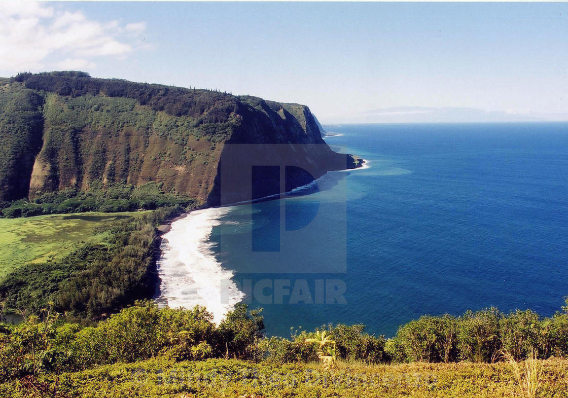 "Waipio Valley, Big Island, Hawaii" stock image