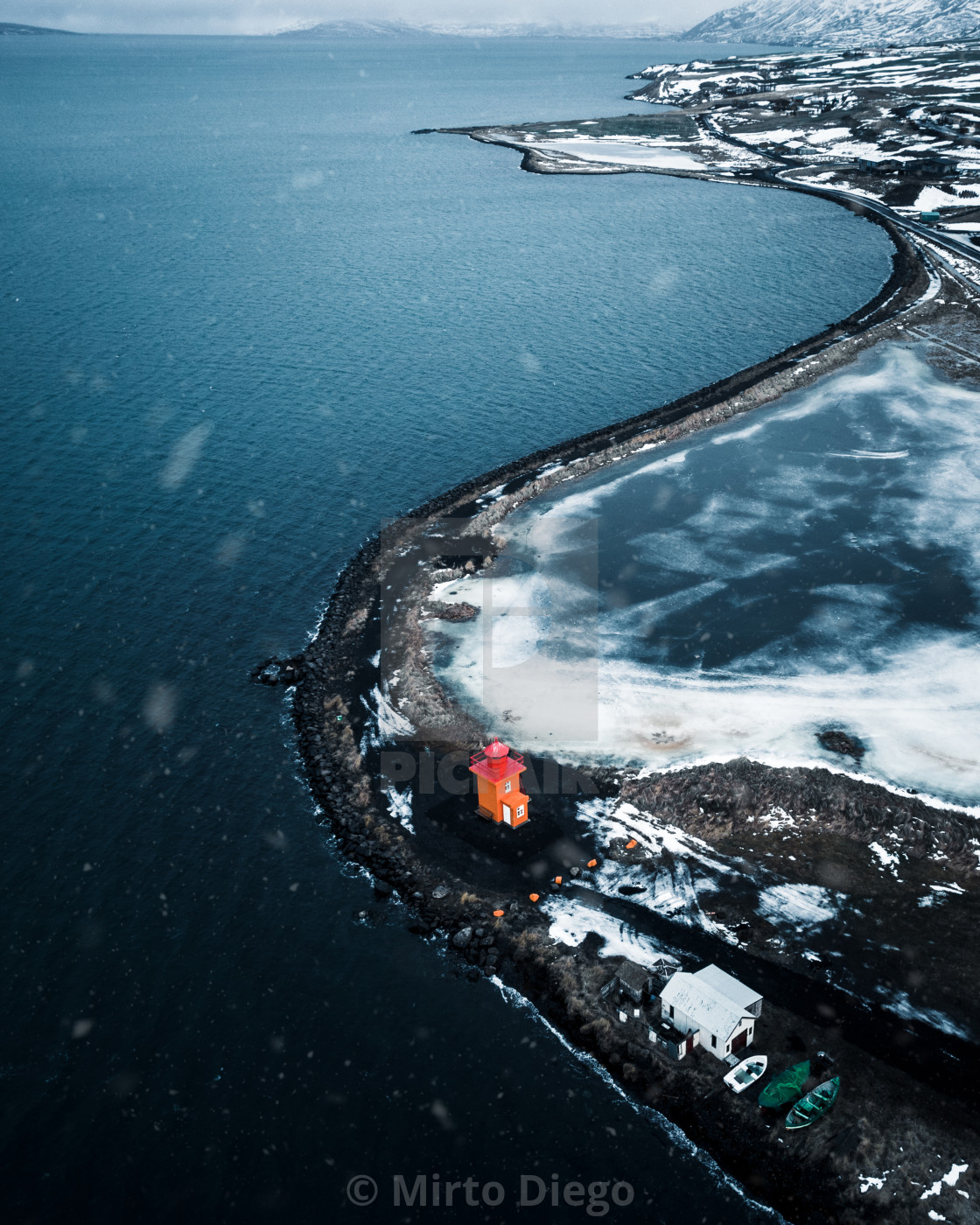 "Arctic lighthouse" stock image