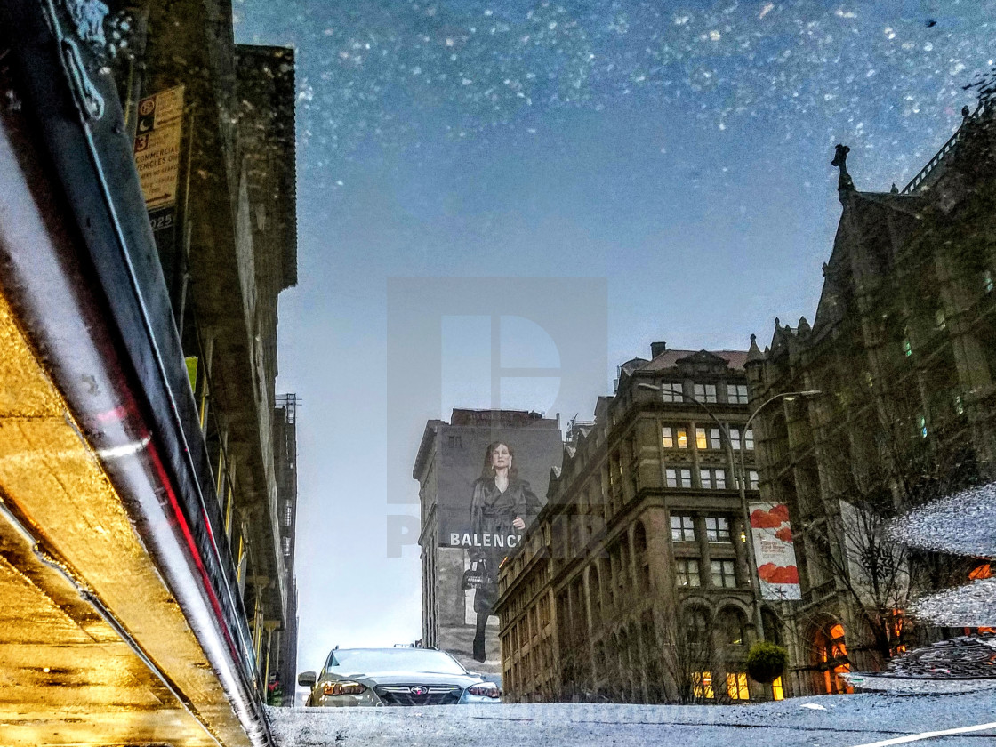 "Late Stage Capitalism, Flatiron District" stock image