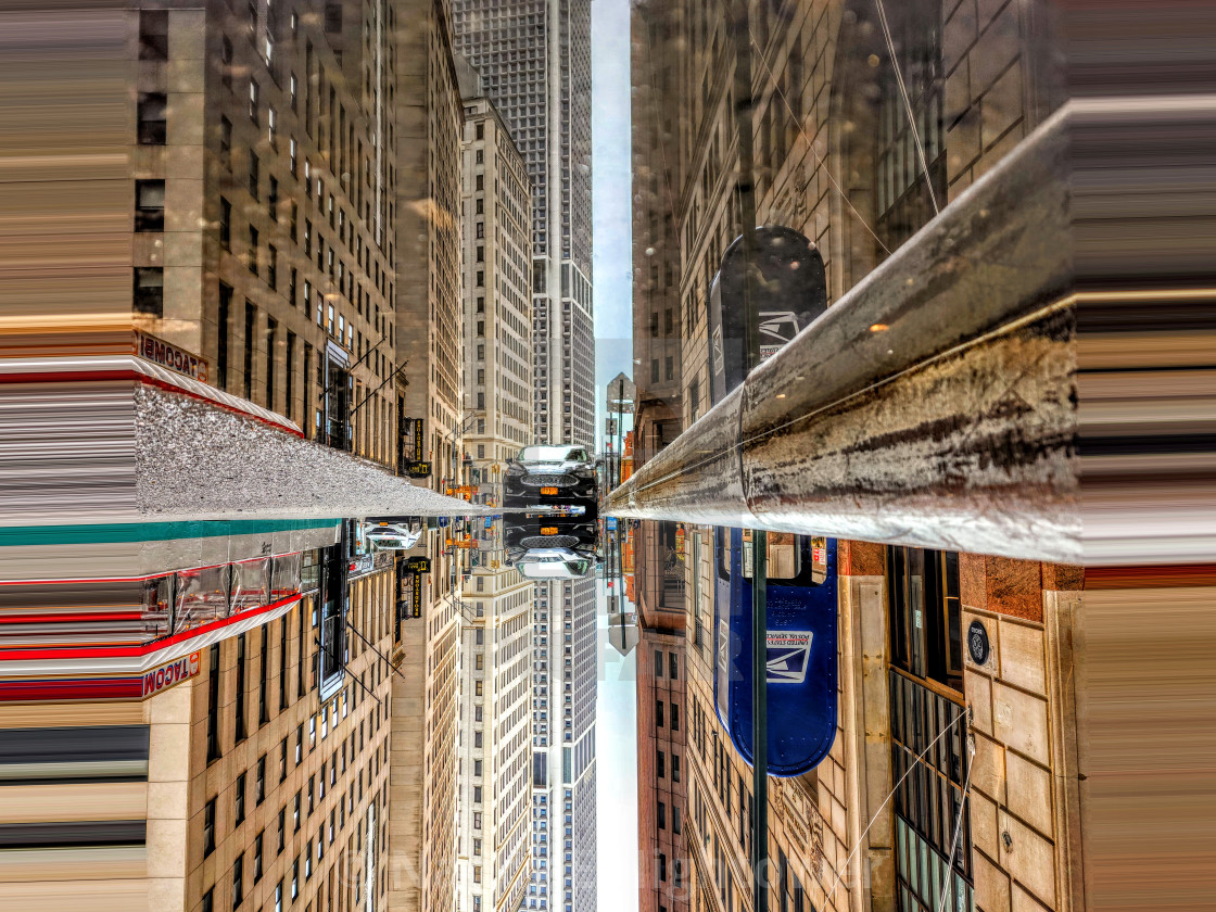 "Wall Street meets the Glitch" by Nancy E Hightower - $40.39 "Wall Street meets the Glitch" stock image