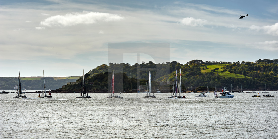 "34th America's Cup World Series held in Plymouth UK - September" stock image