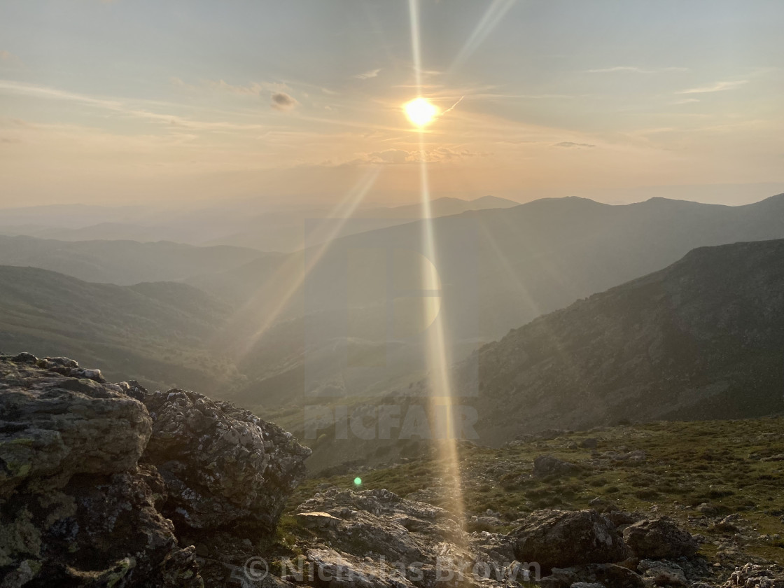 "Sardinian sunset" stock image