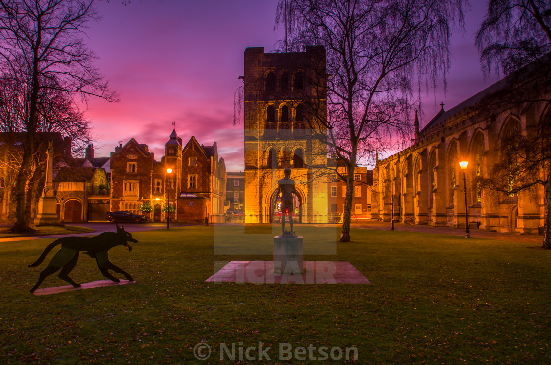 "Sunset At The Norman Tower" stock image