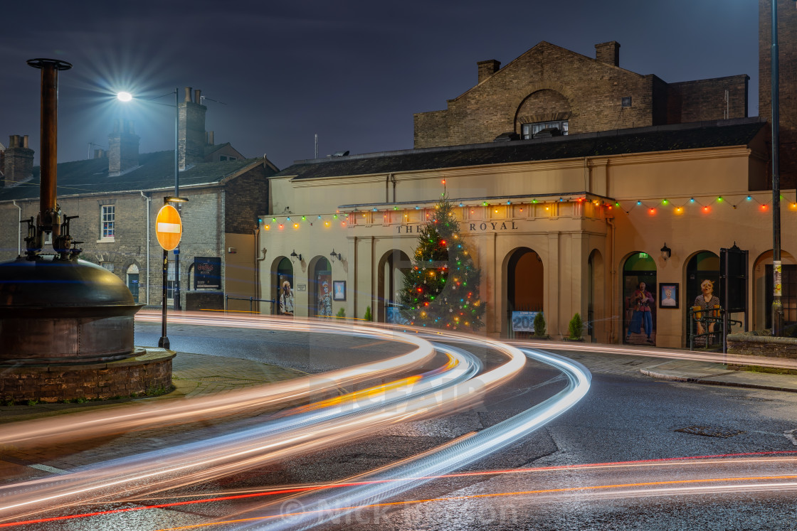 "Bury's famous Theatre looking festive at Christmas" stock image