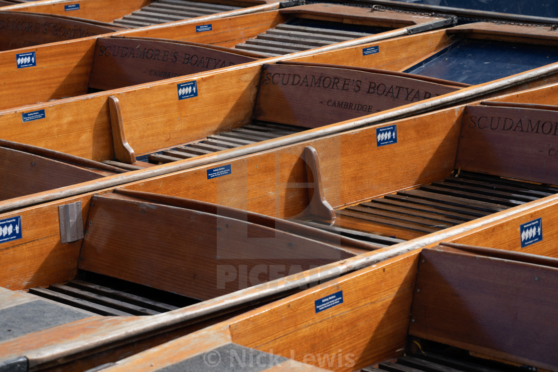 "Punts on the River Cam, Cambridge" stock image